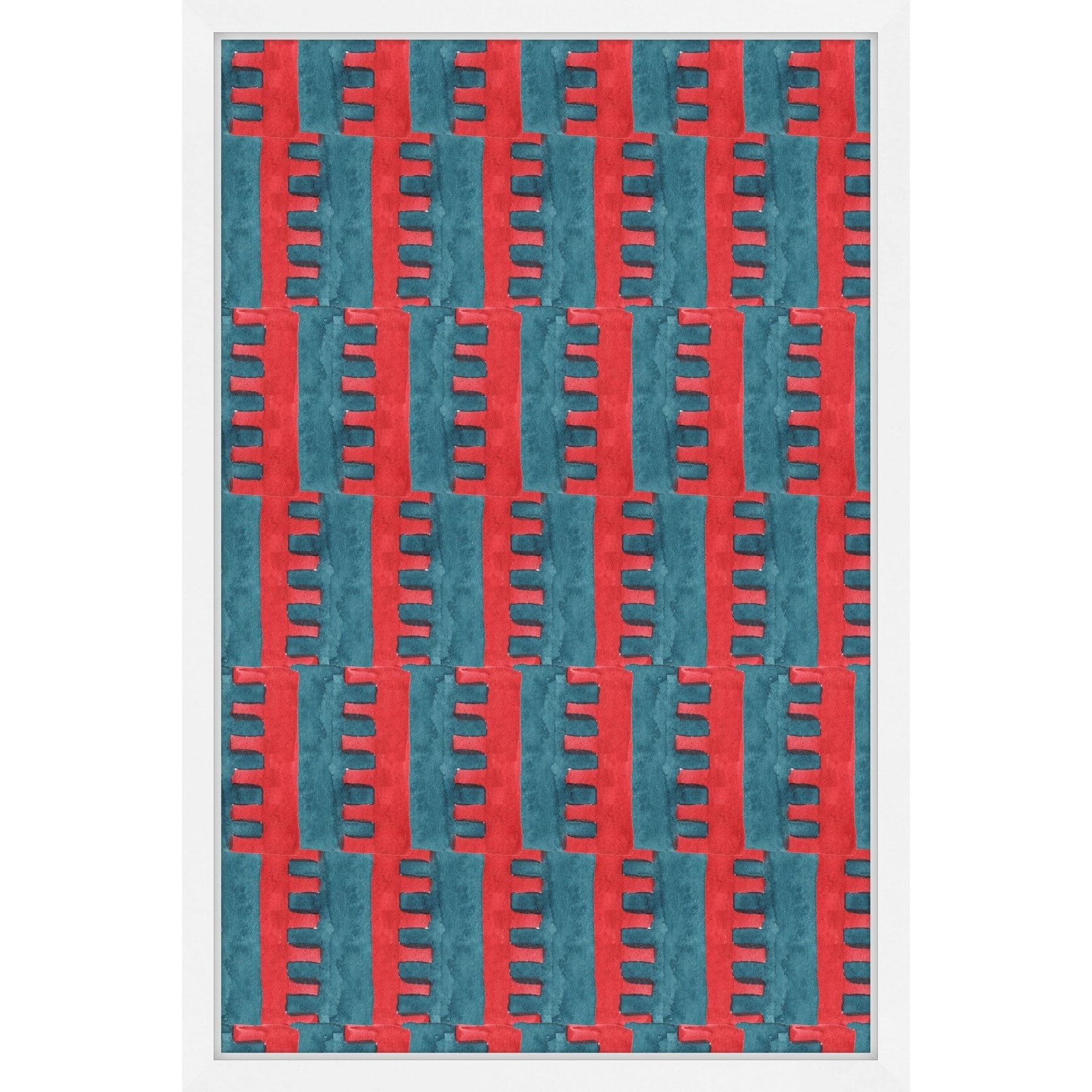 Marmont Hill "Rows of Teeth" Framed Painting Print