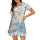 thumbnail image 1 of Fotbe Animals Travel World Map Bata de Dormir para Mujer con Estampado, Camisón de Algodón de Manga Corta, Ropa de Dormir Casual, 1 of 6
