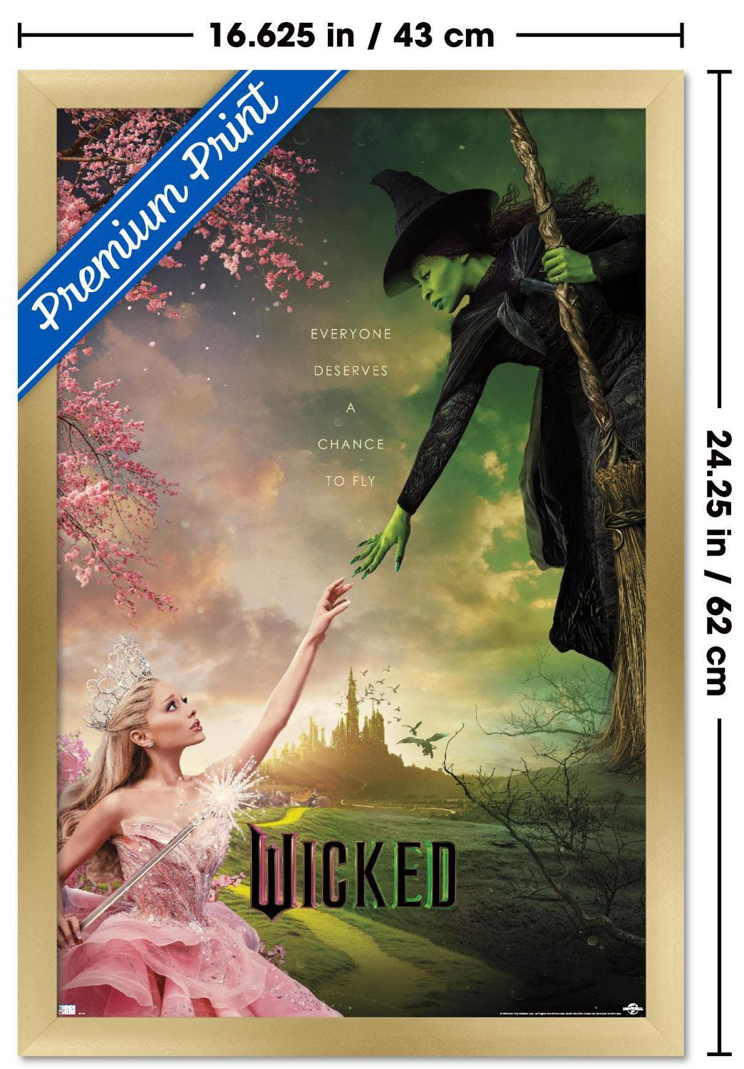 Wicked - One Sheet Wall Poster, 14.725" x 22.375" Framed