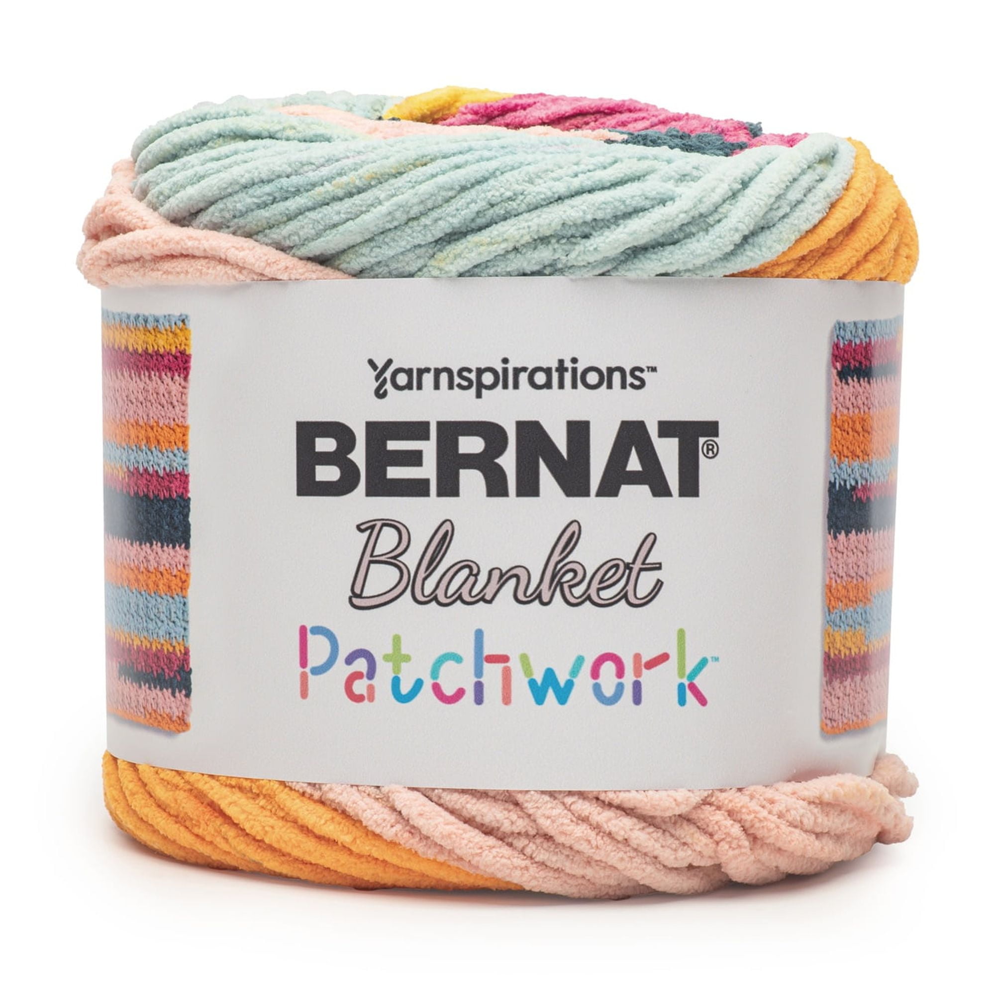 Bernat® Blanket patchwork™ #6 SuperBulky Polyester Yarn, Tropicalsplash 10.5oz 220yd (2Pk)