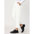 thumbnail image 2 of Pantalones recortados para hombre Pantalones de vestir hasta el tobillo de color sólido con parte delantera plana y ajuste delgado blanco 36, 2 of 6