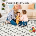 thumbnail image 2 of Tzou Modern Plush Area Rug Geometric Shag Carpet Floor Mat for Bedroom Home Decor, 2 of 9