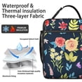 thumbnail image 2 of Wildflower Insulated Lunch Bag Box Women Reusable Lunch Tote Bag with Side Pocket Cooler Tote Bag Picnic Camping, 2 of 6