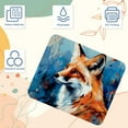 thumbnail image 3 of Fox Desk Pad Mouse Mat Gaming Mouse Pad | Square 8.3x9.8 Inch Non-Slip Rubber Bottom Printed Suitable for Office and Gaming, 3 of 6
