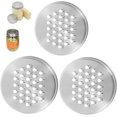 thumbnail image 1 of 3pcs Mason Jar Grater Lid Stainless Steel Grater Lid Mason Jar Grating Lid Reusable Jar Covers Mason Jar Grating Lid Mason Jar Lid Practical Jar Covers Multipurpose Jar Lids, silver, 1 of 7