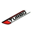 thumbnail image 2 of Walbest Red 3D Turbo Metal Decal Car Side Fender Rear Trunk Emblem Badge Sticker Decals Replacement Universal for All Cars, 2 of 7