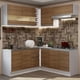 thumbnail image 2 of Cocina Integral Completa Esquinera 349cm Glamy 01 Madesa - Blanco/Marrón Madesa GCGL349001, 2 of 2
