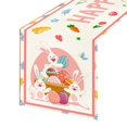 thumbnail image 2 of Nappe de Table de Pâques Drapeau de Table Œuf de Lapin Petit Gnome Imprimé en Lin, 1x Chemin de Table en Solde, 2 of 9