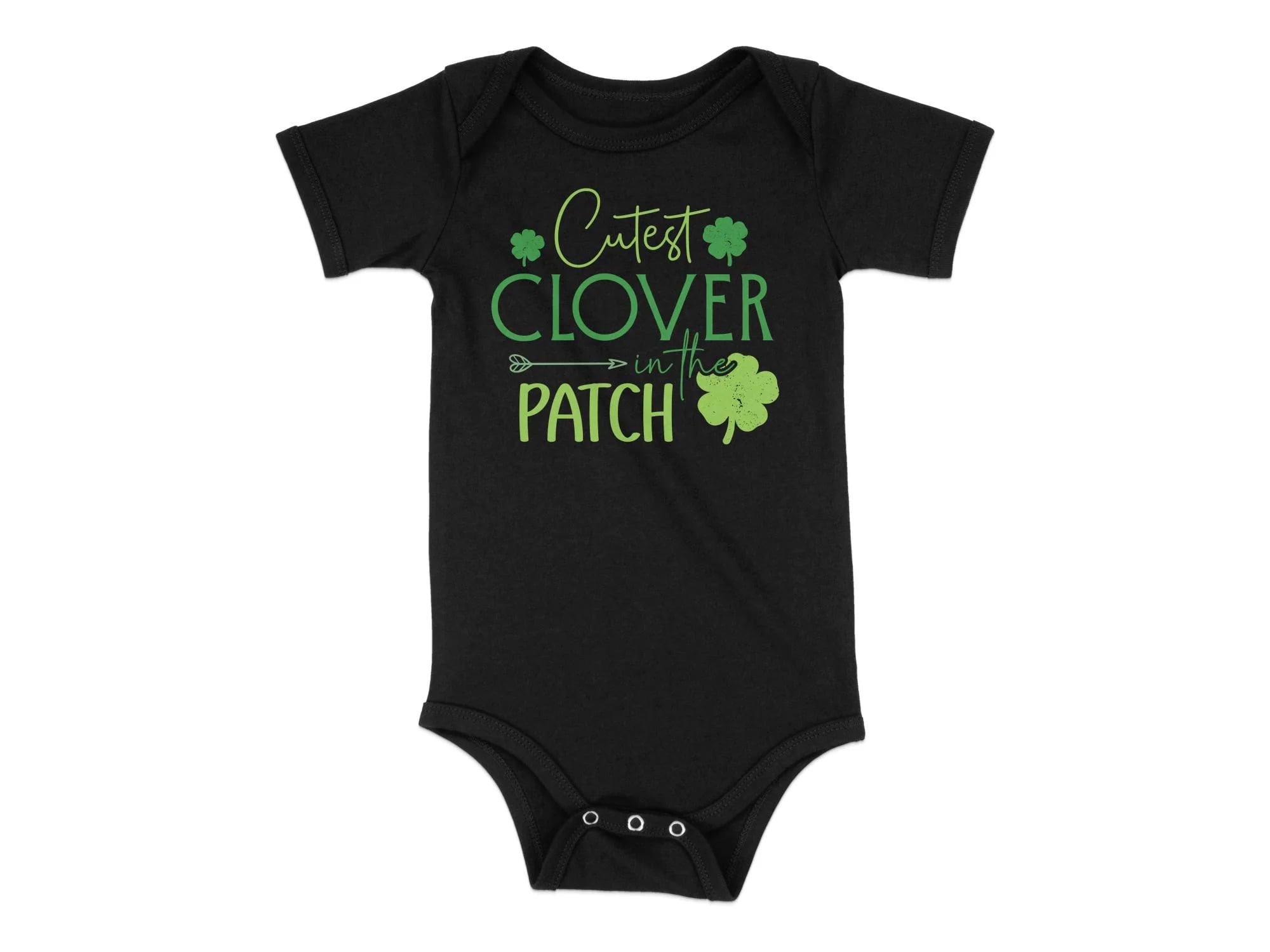 St. Patrick's Day Baby Onesie, Cutest Clover in the Patch Graphic, Green Clover, Newborn to Toddler Sizes Available