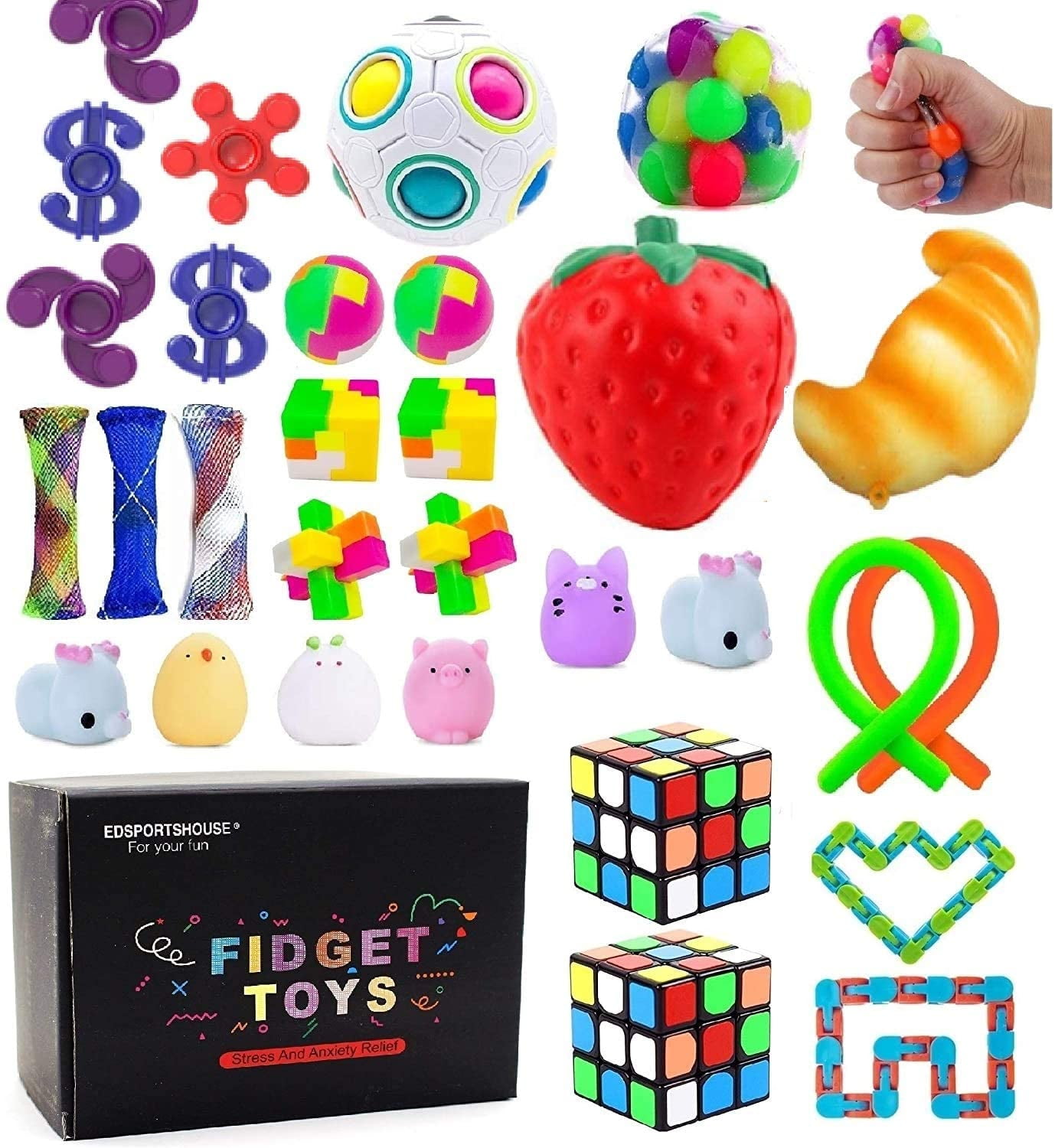 Party Stress Relief Fidget Toys Pack for Adults Kids Details about   33 Pack Sensory Toys Set 