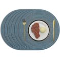 thumbnail image 1 of 6 X 38cm/15inch Sets De Table Ronds Tisss (bleu) Sets De Table En Coton Tiss Thermo-isolants Et Antidrapants Sets De Table Lavables Pour Les Runio, 1 of 5