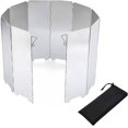 thumbnail image 2 of Portable Foldable Outdoor Camping Stove Wind Shield, Lightweight Aluminium Alloy Cassette Stove Accessory For Hiking Travel Cooking, Fuel-Efficient Wind Guard To Protect Flame For, 2 of 4