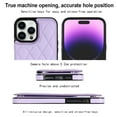 thumbnail image 4 of Nalacover Case for iPhone 11 Card Holder Wallet Case, RFID Blocking Luxury PU Leather Fashion Back Flip Cover with Kickstand Magnetic Buttons Shockproof Case for iPhone 11, Purple, 4 of 7