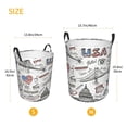 thumbnail image 5 of PAYOHTO Foldable Laundry Room Hamper Bucket Waterproof Bathroom Basket for College Student Living Room Storage Pillows Blankets USA, American Icon, 5 of 8
