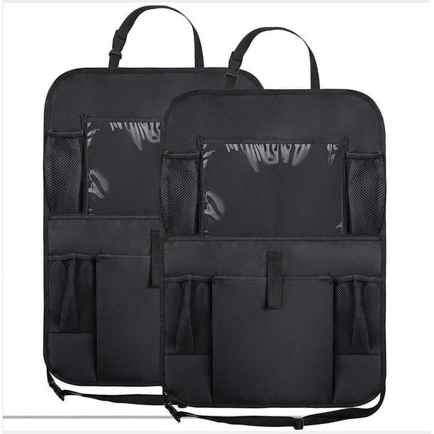 Organizador de coche para niños, 2 unidades impermeables con compartimento para tableta, 6 bolsillos, protector de respaldo trasero y protector de asiento.