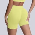 thumbnail image 5 of Gyexs Women's High Waisted Biker Shorts - Spandex Yoga, Workout, Cycling, Volleyball, Dance | Athletic Booty Shorts Yellow, Size XL, 5 of 9