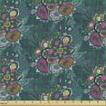thumbnail image 2 of Flower Upholstery Fabric by the Yard, Abstract Chaotic Pattern with Floral Fantasy Vertical Bouquet Art Image, Decorative Fabric for DIY and Home Accents, Slate Blue Multicolor by Ambesonne, 2 of 5