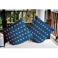 thumbnail image 3 of Simply Daisy 18" x 18" Ikat Tears Indoor/Outdoor Polyester Throw Pillow, Autumn Blue, 3 of 3