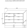 thumbnail image 5 of Maklaine Modern 4-piece Wood Queen Bedroom Set in White and Gold, 5 of 13