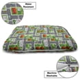 thumbnail image 3 of City Pet Bed, Birds Eye View Map of the Abstract Town Streets Roads Houses and Cars Cartoon Print, Resistant Pad for Dogs and Cats Cushion with Removable Cover, 24" x 39", Multicolor, by Ambesonne, 3 of 4