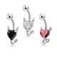 thumbnail image 2 of Love & Annie-Anillos para ombligo con forma de diablo para mujer, Piercing para el vientre de circonita roja, joyería corporal de acero inoxidable, regalo, 2 of 4