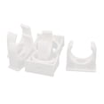 thumbnail image 1 of Unique Bargains 6 Pcs 30mm Diameter PVC Water Tube Pipe Clamps Clips Connectors White, 1 of 2