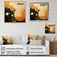 thumbnail image 4 of Designart "Orange And Black Mid Century Organic euphony" Mid-century Floater Framed Canvas Print, 4 of 7