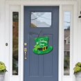 thumbnail image 2 of AYktou 9.84" Happy St Patricks Day Sign Front Door Decor,Green Shamrock Lucky Clovers Wood Door Hanger St Patricks Day Wreath Outdoor Indoor Wall Hanging St Patricks Day Decorations, 2 of 7