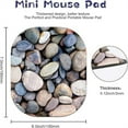 thumbnail image 3 of Mouse Pad, Mini Mousepad, Marble Mouse Pads, Mouse Pads for Desk Office Laptop Round Mouse Pad Computer Mouse Pad with Non-Slip Base Small Mousepad 6×7 inches (Stone), 3 of 6