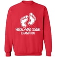 thumbnail image 2 of OXI Crewneck Sweatshirt - Hide And Seek Champion, Basic Casual Sweatshirts for Men's and Women Fleece Sweatshirt Long Sleeve - Red Large, 2 of 2