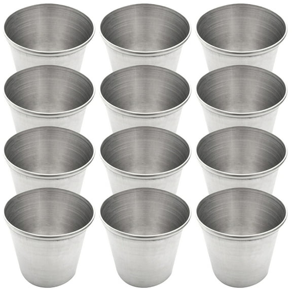 18 vasos de acero inoxidable, vasos de metal, vasos para beber de pinta inastillables (45 ml)