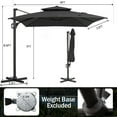 thumbnail image 2 of Pellebant 9' X 11' Patio Umbrella Outdoor Rectangle Umbrella Large Cantilever Umbrella Windproof Offset Heavy Duty Sun for Garden Deck Pool Patio, 2 of 8