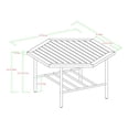 thumbnail image 3 of Pearson Table Basse Hexagonale Moderne en Bois et Métal pour Extérieur, Brun Foncé, 3 of 8