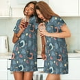 thumbnail image 4 of Yiaed Watermelons Dachshunds Print Women's Loose-Fit Short Sleeve Nightgown, Soft and Comfortable Sleep Dress for Relaxation and Sleepwear, 4 of 6