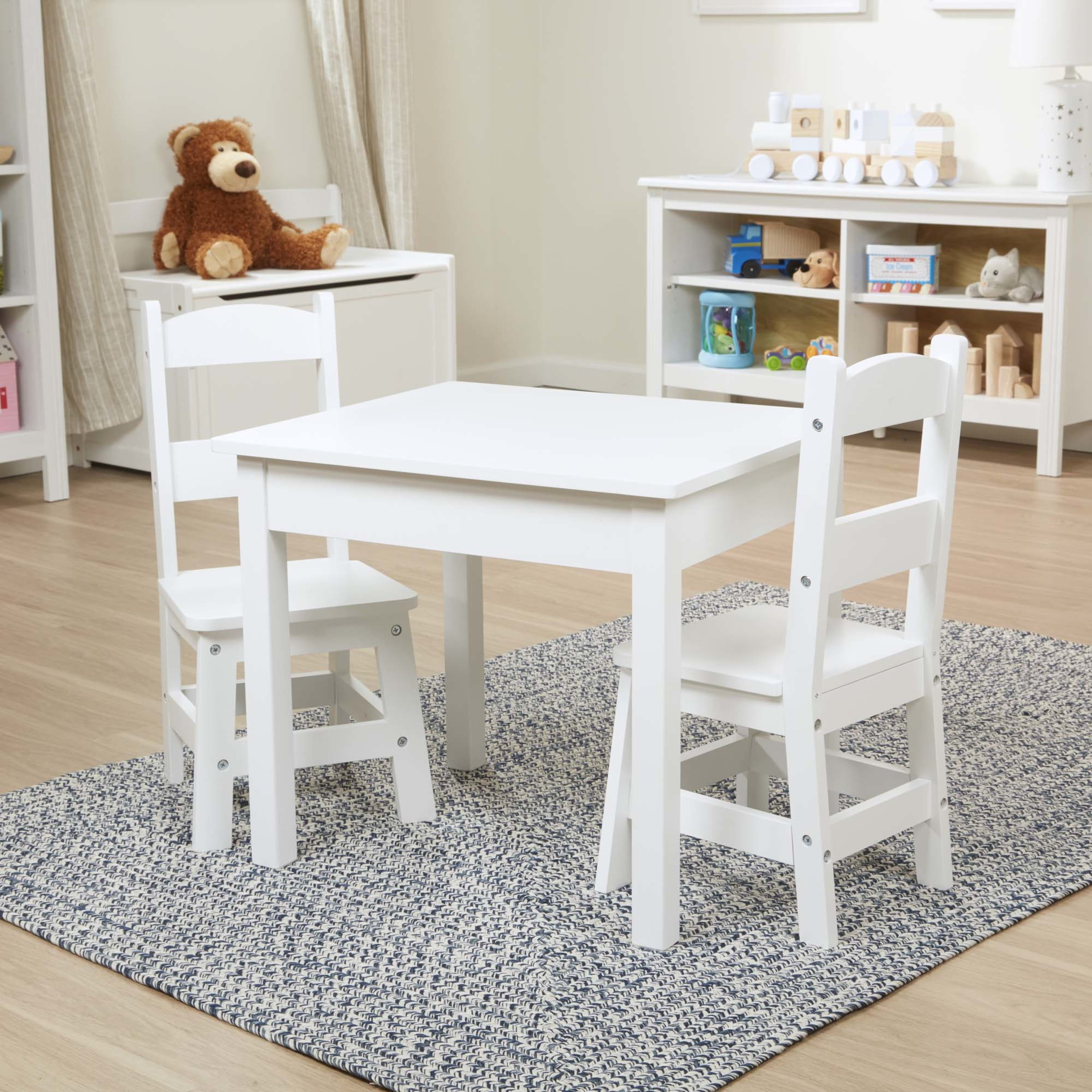  Melissa & Doug Wooden Square Table (White) - Kids Table,  Children's Furniture, Play Table for Kids Crafts, Kids Activity Table :  Home & Kitchen