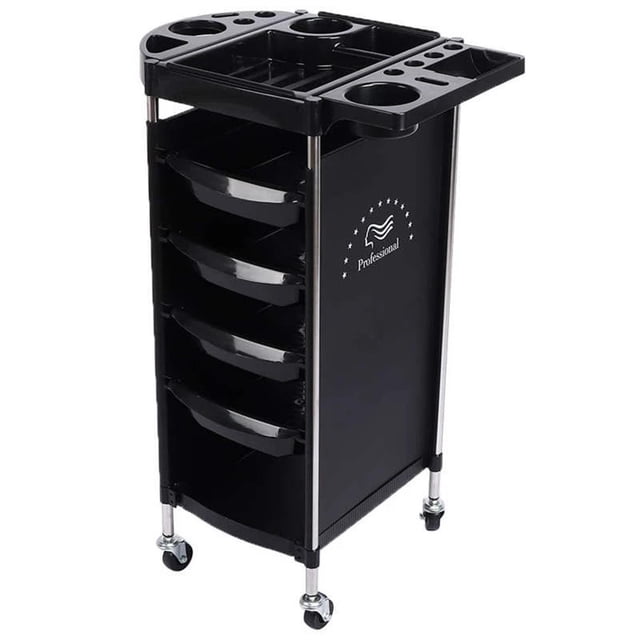 Carro rodante de 6 niveles con ruedas móviles Carro de salón multifuncional de 5 cajones para sala de estar Suministros de belleza Peluquería Baño Gloria carrito de salón