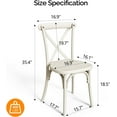 thumbnail image 7 of VINGLI Plastic Dining Chairs Set of 6, Stackable Patio Dining Chairs with X Back, Waterproof Kitchen & Dining Room Chairs for Indoor-Outdoor, Capacity 400 lbs, Cream White, 7 of 7