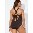 thumbnail image 2 of Swimsuits for All Women's Lace Up One Piece Swimsuit, 2 of 4