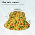 thumbnail image 3 of Bingfone Colorful Vegetables Bucket Hat for Men Women,Packable Reversible Printed Sun Hats,Fisherman Outdoor Travel Hiking Beach Caps, 3 of 7