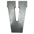 thumbnail image 4 of Huge 20" Metal Letter "V" Wall Decor, Silver with Rusted Edges, Galvanized Wall Mountable Decoration for Country, Mid-Century, or Farmhouse Themed Room or Event, 4 of 6