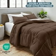thumbnail image 5 of Bare Home Down Alternative Comforter Set - 2-Pieces - All Seasons - Twin/Twin-XL, Cocoa, 5 of 7