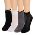 thumbnail image 4 of MUK LUKS Women's 4Pack Dream Step Mini Crew Sock, 4 of 5