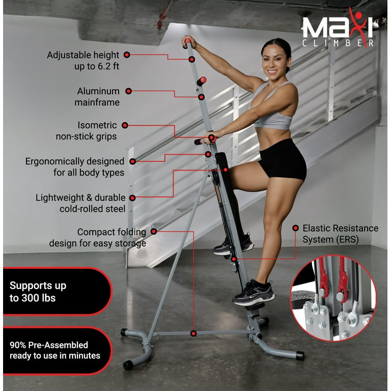 MaxiClimber Classic Vertical Climber, Cardio Exercise Machine
