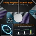 thumbnail image 4 of ELEHOLD Mag Safe Compatible iPhone 14 Pro Max Case, Ultra Slim Thin Carbon Fiber Texture Back Cover Frameless Bumper Case Scratch Resistant Logo View Window for iPhone 14 Pro Max,Purple, 4 of 6