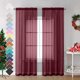 thumbnail image 1 of Cortinas OVZME Burgundy Sheer, 2 paneles, 107 x 244 cm, 1 of 7