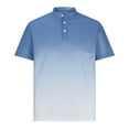 thumbnail image 3 of WREESH Men's Gradient Sport Top Buttoned Short Sleeve Shirt with Gradient Design for The Sporty and Stylish Light Blue, 3 of 6
