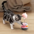 thumbnail image 6 of Interactive Cat Toys for Indoor Cats with Feathers & Bells,Tumbling Rolling Ball Cat Enrichment Toy, Cute Pounce Pal Cat Toy for Kittens of All Ages-Gray, 6 of 6