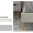 thumbnail image 4 of AUFANK Twin Bed Frame Upholstered Platform with Wooden Slats, Noise-Free, Beige, 4 of 6