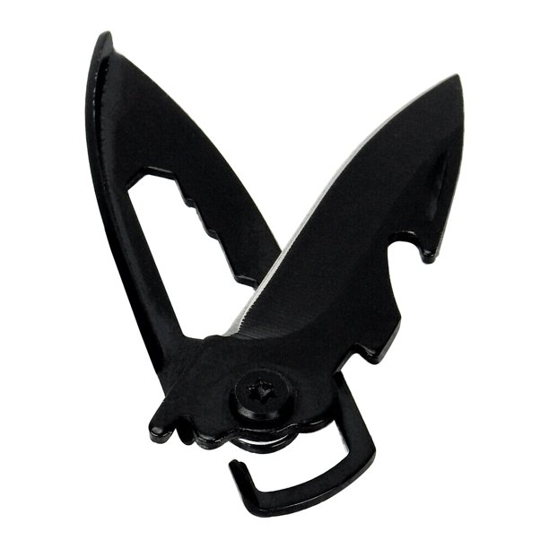 2" Tactical Folding Knife, Black Metal, Hunting, Fishing, Camping