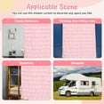 thumbnail image 5 of Dznils Pink Ruffle Shower Curtain with Hooks, Farmhouse Fabric Bathroom Curtain, 72" x 72", 5 of 10